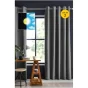 Lot de 2 Rideaux 100% occultant luxe 140 x 260 cm Obscure Anthracite