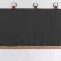 Voilage à anneau 140 x 240 cm en polycoton sablé + jute Leana Noir