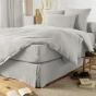 Cache-sommier gaze de coton 140 x 190 cm Gaia Gris