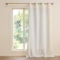 Rideau a oeillets 140 x 240 cm polycoton uni+franges vertis Sans