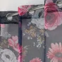 Voilage a oeillets 140 x 240 cm voile sable imprime flower life Prune