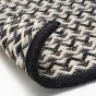 Tapis rectangle 60 x 90 cm coton/polyes fantaisie+fil met chasca Noir