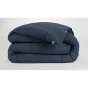 Housse de couette chaude en flanelle 260 x 240 cm Candice Bleu foncé