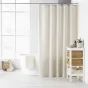 Rideau de douche+crochets 180 x 200 cm polyester uni yaline Naturel