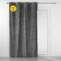 Lot de 2 Rideaux tamisant à oeillets 140 x 260 cm velours relief Velouriane Gris