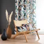 lOT DE 2 Rideaux grande hauteur a oeillets 140 x 280 cm polyester imprime Lavinia