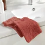 2 gants de toilette 15 x 21 cm eponge unie tendresse Terracotta