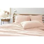 Taie d'oreiller brodée en gaze de coton 50 x 70 cm Gaïa Boho Rose clair