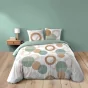 Pack 4 pièces Housse de couette 240 x 220 cm Lunabella + 2 taies + drap housse 140 Blanc