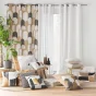 Coussin dehoussable compresse 60 x 60 cm polyester imp. metallise louxor Beige