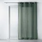Voilage a oeillets 140 x 240 cm effet lin tissé Zazy Kaki