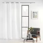 Lot de 2 Rideau a oeillets 140 x 260 cm velours à relief Verra Blanc