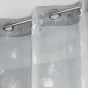 Voilage a oeillets 140 x 240 cm voile Bloomy Gris/argent