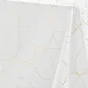 Nappe rectangle 140 x 240 cm microfibre imprimee metallisee louxor Blanc/or