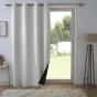 Lot de 2 Rideaux occultant 140 x 260 cm velours relief shadow Perle