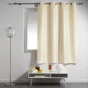 Rideau a oeillets metal 140 x 180 cm polyester uni essentiel Naturel