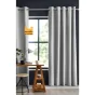 Lot de 2 rideaux occultant 140 x 280 cm grande hauteur Obscure Gris