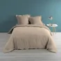 Housse de couette 2 personnes 260 x 240 cm percale uni 78 fils percaline Naturel