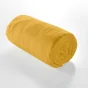 Drap housse 2 personnes 160 x 200 cm double gaze coton 57 fils Angelia Jaune