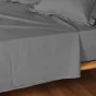 Drap plat 2 pers. 240 x 300 cm coton 57 fils Lina Anthracite