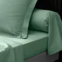 Drap housse queen size 160 x 200 cm bonnet 30 cm percale de coton 78 fils Tilleul