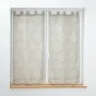 Paire droite passants 2 x 60 x 160 cm voile tisse applique levita Taupe