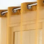 Voilage à oeillets 140 x 240  cm voile sablé + bande velours cotelé Casual Jaune