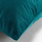 Coussin déhoussable 50 x 50 cm velours cotelé uni casual Pétrole