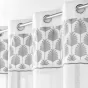 Voilage a oeillets 140 x 240 cm voile tisse brodé Kasita Blanc