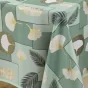 Nappe rectangle 145 x 240 cm polyester imprime metallise natane Sauge
