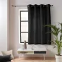 Rideau petite hauteur 135 x 180 cm coton/polyester recyclé Twily Noir