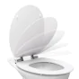 Abatt. wc charn. metal/abs fdc 18 pouces mdf uni mat matty Blanc