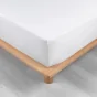 Drap housse 100% percale ultra doux 160 x 200 cm 78 fils bonnet 30 cm Blanc