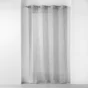 Panneau a oeillets 140 x 280 cm effet lin tisse imprime salome Gris