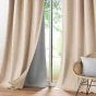 Rideau à Oeillets avec Doublure Amovible (140 x 260 cm) Coverline Beige, Thermique & 100% Occultant