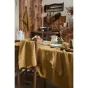 Nappe rectangle 170 x 350 cm lin lavé soline caramel