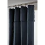 Rideau Ajustable Sixtine Marine - 140 x 270 cm - Coton Flammé 8 Anneaux Pince