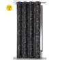 Lot de 2 rideaux tamisant 140 x 260 cm imprimé Bully Anthracite