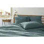Taie d'oreiller gaze de coton tissée 60 x 60 cm gaïa mix Bleu canard