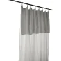 Rideau ajustable + 8 anneaux pince gaze de coton 140 x 300 cm Gris clair
