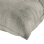 Couvre lit 2p mat.+2 hc 60x60 220 x 240 cm microfibre unie romane Gris