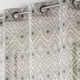 Panneau a oeillets 140 x 240 cm effet lin tisse imprime nalika Sans