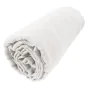 Drap housse luxe double gaze de coton 140 x 190 x 30 cm Nuit douce Blanc