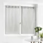 Paire droite passants 2 x 60 x 160 cm polycoton selena Gris