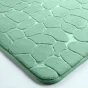 Tapis de bain 50 x 120 cm microfibre unie relief ricochet Tilleul