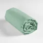 Drap housse 2 personnes 140 x 190 x 30 cm coton bio Biolina Sauge