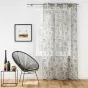 Panneau a oeillets 140 x 280 cm voile sable imprime alma Noir