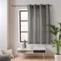Lot de 2 rideaux petite hauteur 135 x 180 cm coton/polyester recyclé Twily Gris