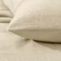 Parure de lit 3 pièces 240 x 220 cm en fils teints lavés unis – Meline Sable (60 fils)