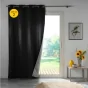 Lot de 2 rideaux isolant phonique thermique occultant 140 x 260 cm Darko Noir